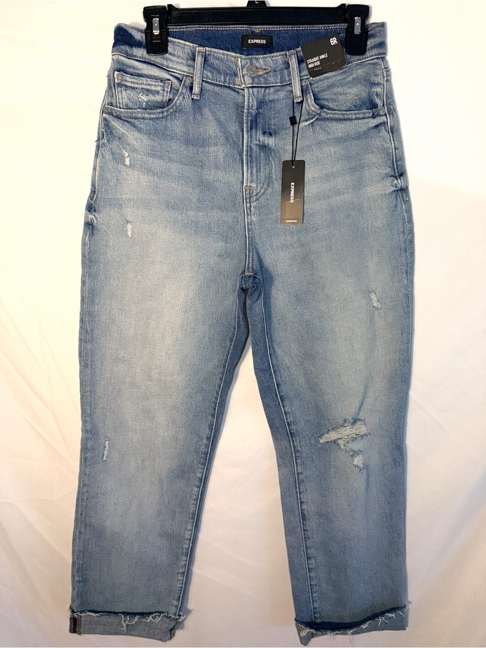 Express High-Waisted Straight Ankle Jeans